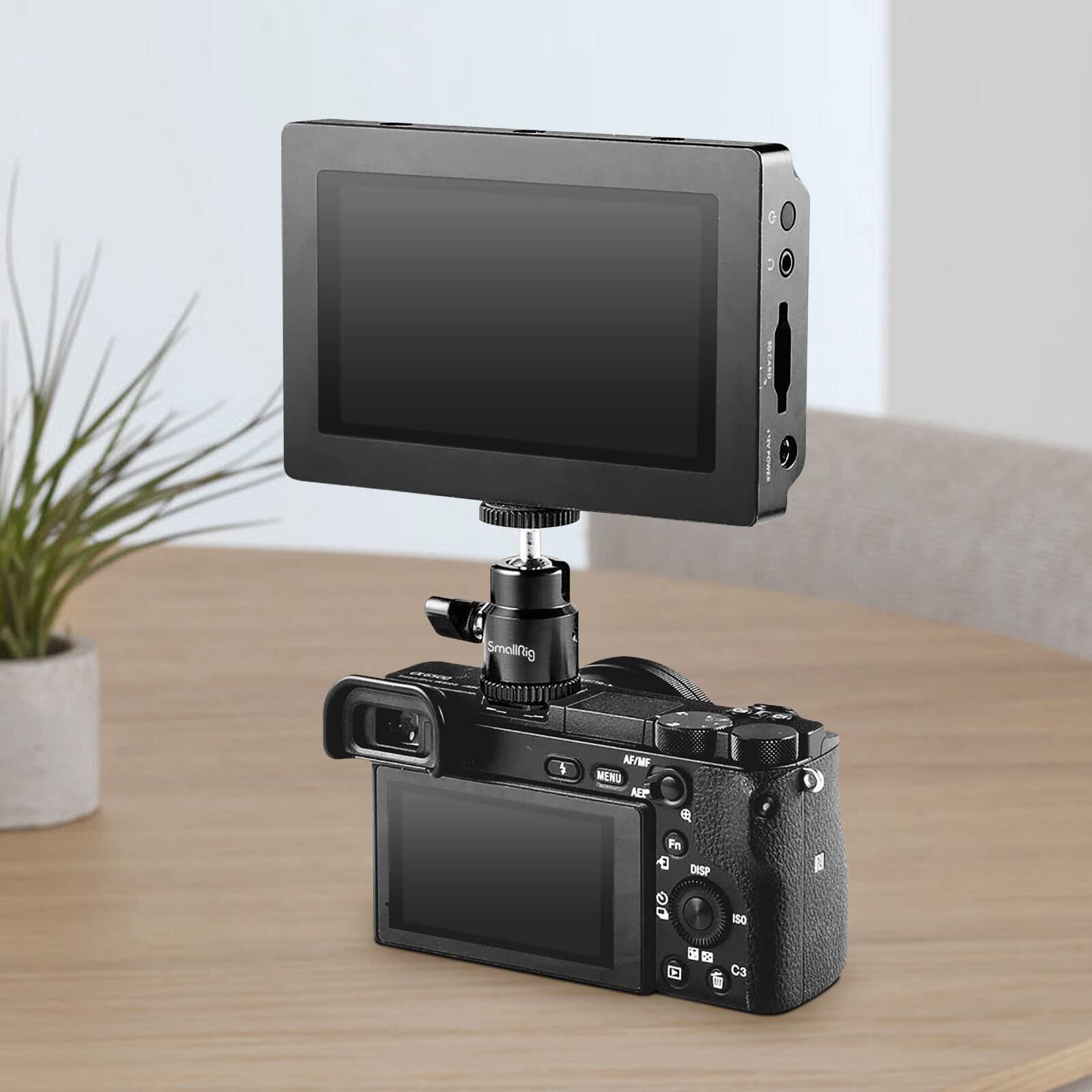 SmallRig Camera Hot Shoe Mount Cold Shoe Mount (2Pcs) with 1/4" Screw Ballhead for Monitor Mirrorless Video Light Microphone 2059
