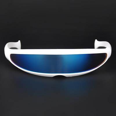Futuristic Mirrored Lens Narrow Cyclops Sunglasses Laser Personality Costume Eyewear Glasses Funny Party Mask Decoration