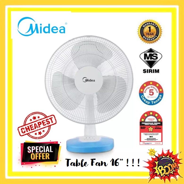 Midea Table Fan 16 3 Speed Mf 16ft15nb Lazada
