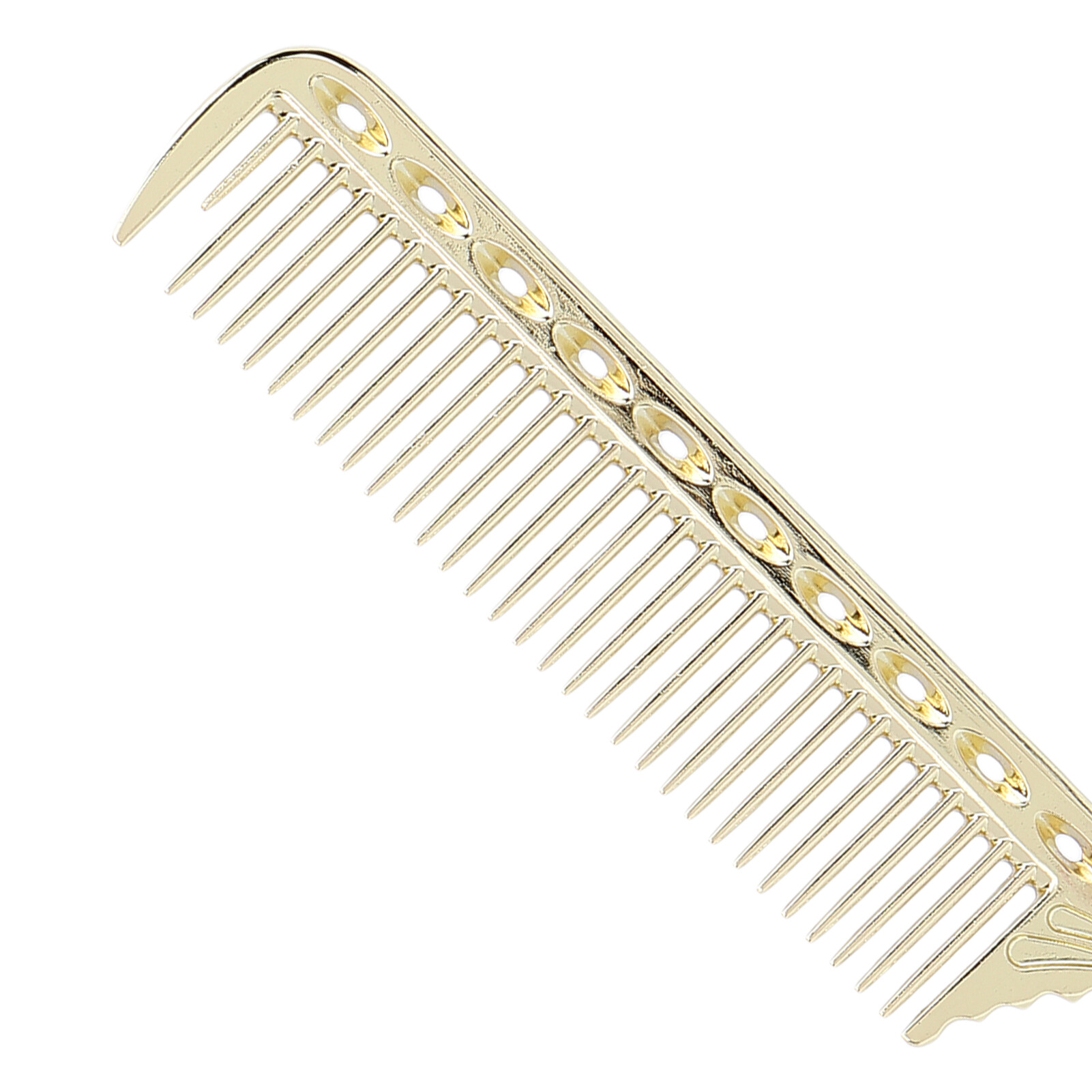 Professional Rat Tail Hair Comb Salon Hairdressing Styling Comb Barber Aluminum Metal Comb gold