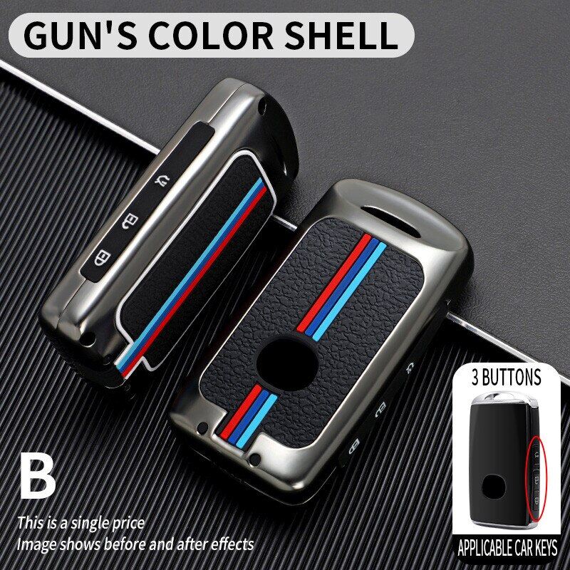 Luminous Metal Remote Car Key Fob Case Cover Holder Shell Bag Key Protector Keychain for Mazda 3 6 Axela CX30 CX3 CX7 CX8 CX9 2019 2020 2021