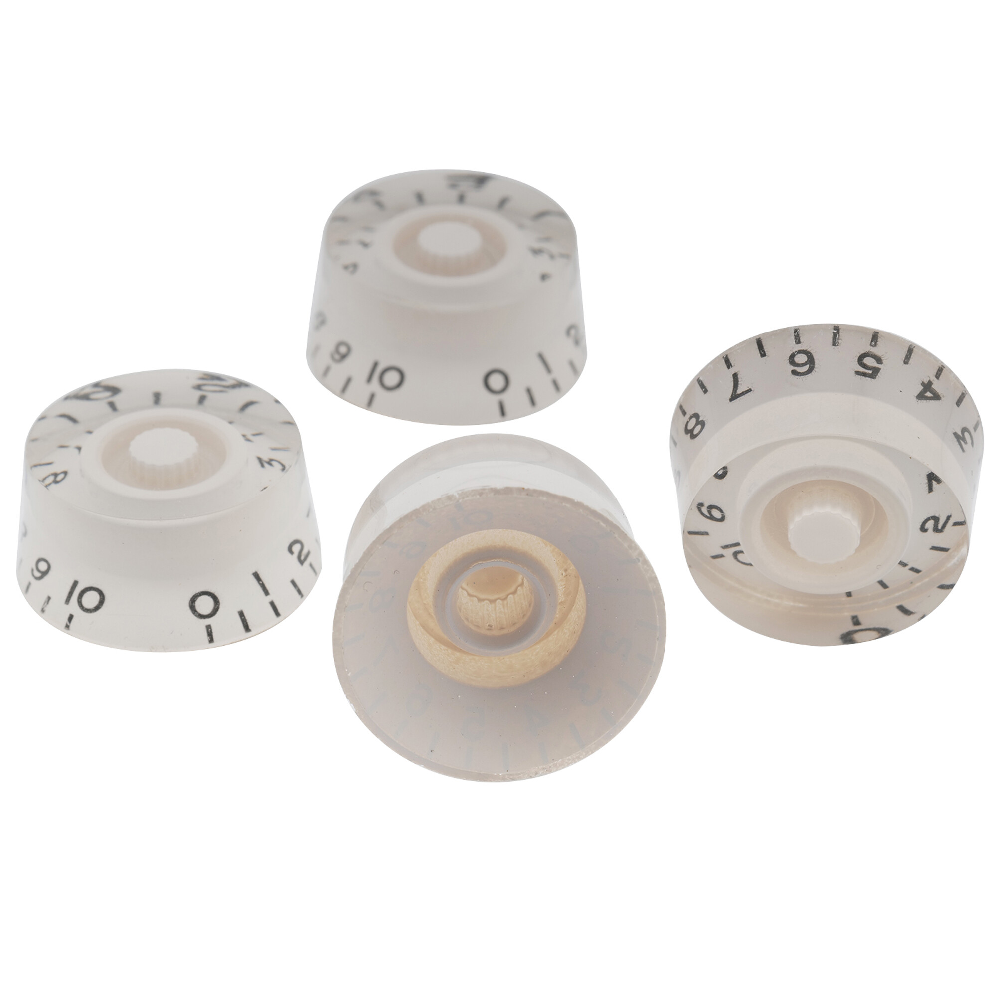 Musiclily Basic Metric Coarse 18-Spline Speed Control Knobs for Epi Les Paul Style Electric Guitar Split Shaft Pots (Set of 4)