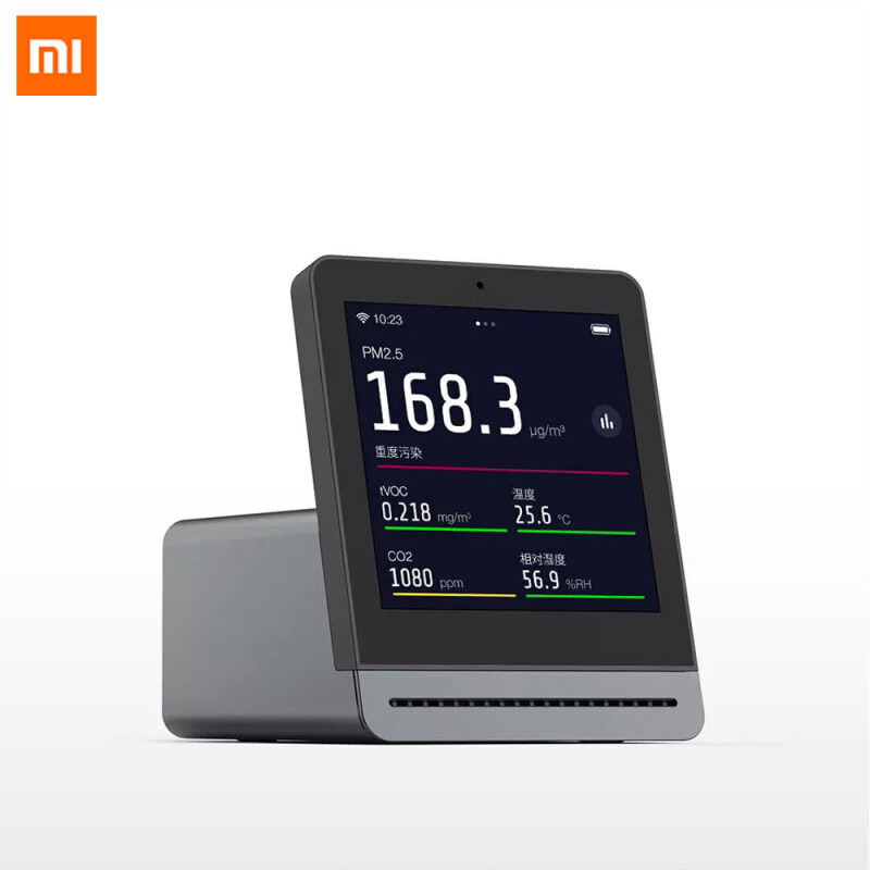 Xiaomi Mijia ClearGrass Air Monitor Retina Touch IPS Screen Mobile Touch Operation Indoor Outdoor Clear Grass Air Detector Support Mijia APP Multi-mode Unique style Two-color Design Aluminum-magnesium Alloy Body For Home Office Singapore
