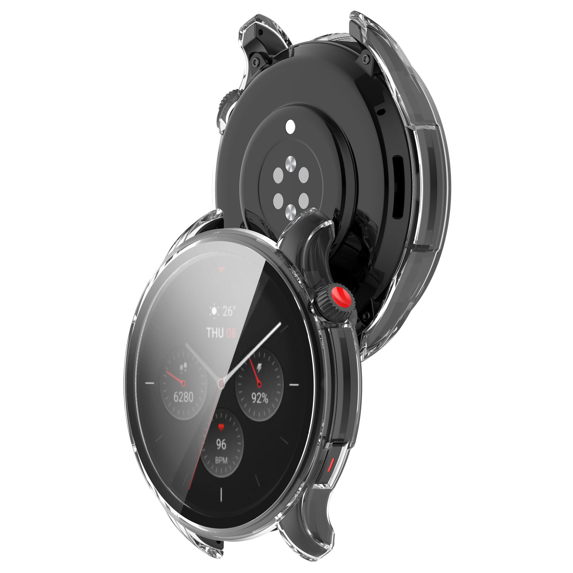 Ultra Thin Hard PC Case Tempered Glass Screen Protector Protective Cover For Huami Amazfit GTR4/GTR4 Pro