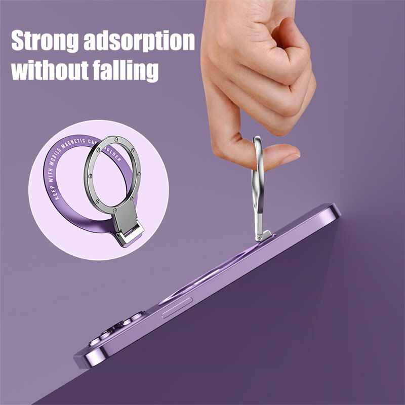 Lazy rotating magsafe mobile phone ring paste invisible bracket