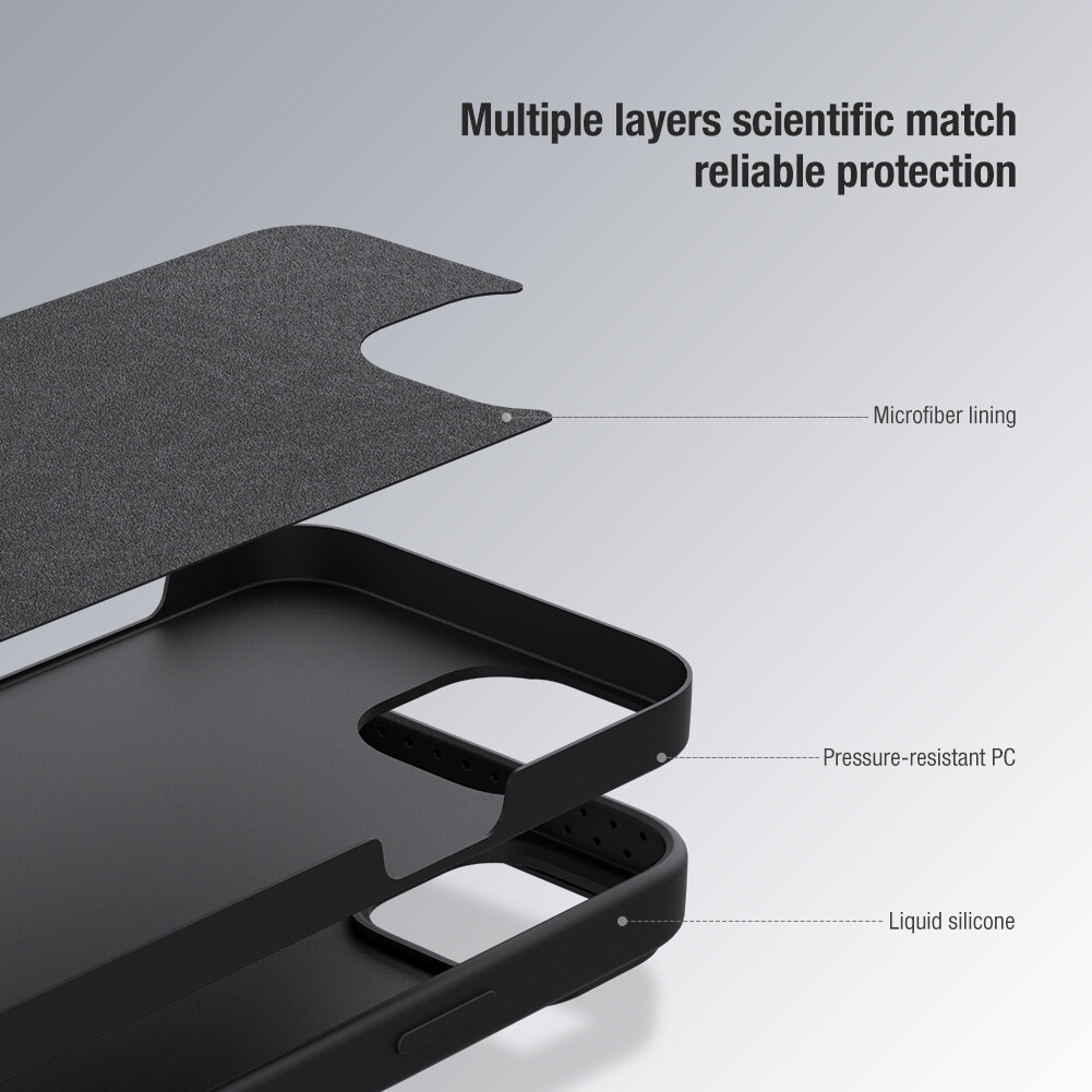 Nillkin CamShield Silicone Ốp Lưng Cho  iPhone 13 Ốp Lưng Mượt Silicon Mềm Trượt Máy Ảnh Bảo Vệ Ốp Lưng