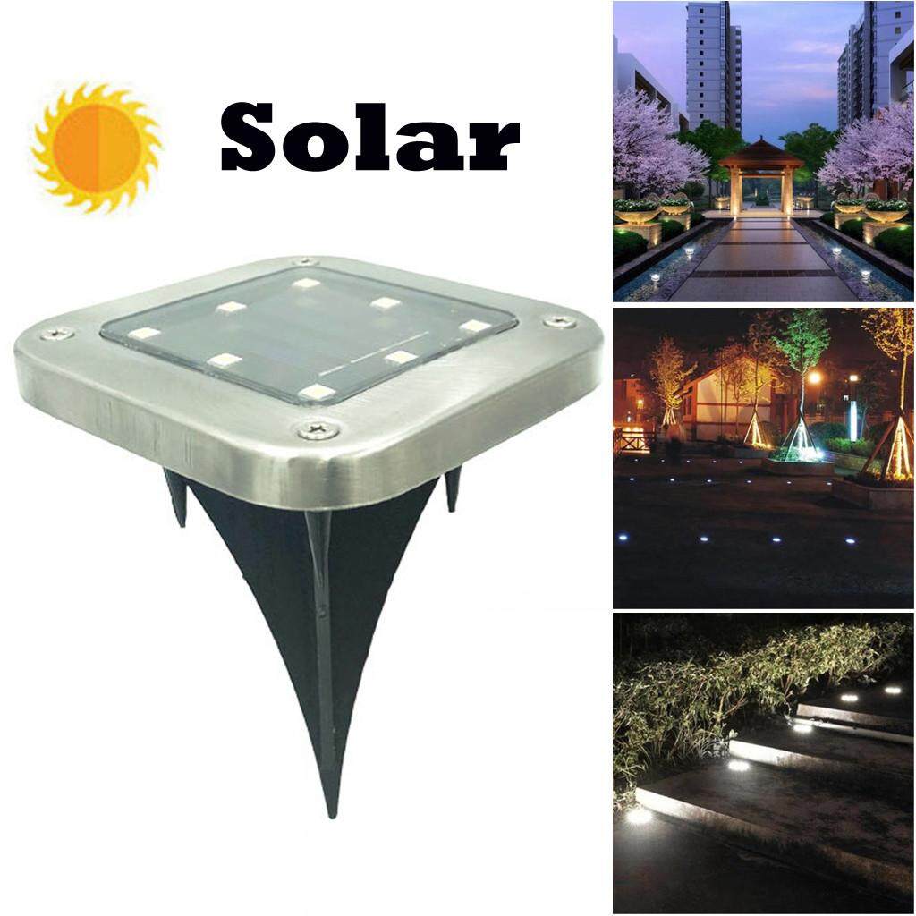 In Ground Lights Outdoor Lighting Warm White 4pcs 8led Solar