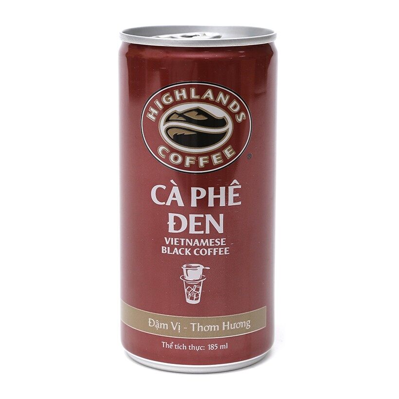 ReadyToDrink Instant Coffee Can 185ml / Cà Phê Highlands Coffee Lon