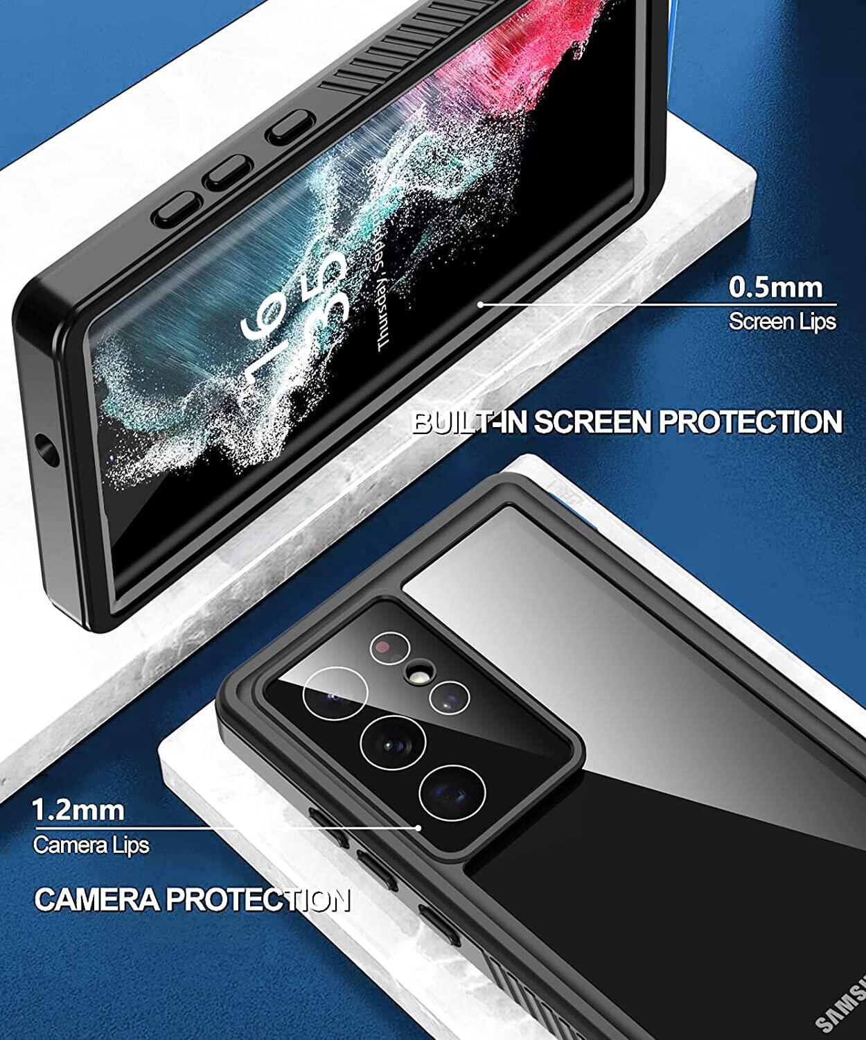 Cho Samsung S26 Ultra trường hợp không thấm nước với được xây dựng trong miếng bảo vệ màn hình chống sốc chống bụi 360 độ đầy đủ cơ thể dưới nước trường hợp cho Galaxy S25 Ultra/S25 FE/S24 Ultra/S24 FE/S22 Ultra/S23 FE/S22/S21 FE/S21/S20 FE/S20/Note Ultra