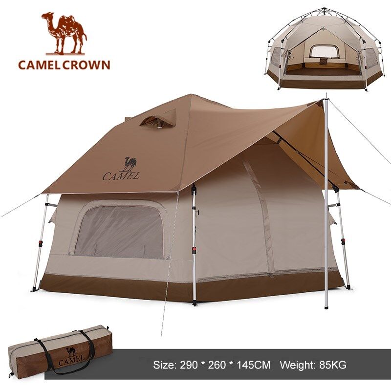 CAMELCRLWN LềU Nhà Cắm Trại Tinh Tế Ngoài Trời Lều Tự Động Cắm Trại Công