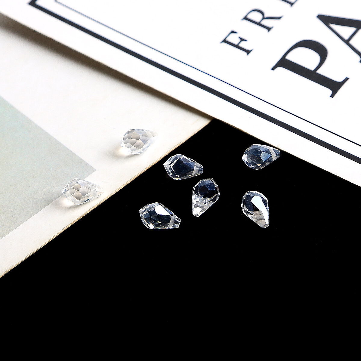 10pcs Austrian Clear Teardrop Crystal Waterdrop Beads Loose Spacer Bead For DIY Jewelry Making Faceted Glass Beads