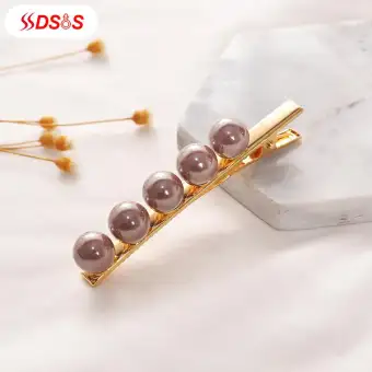 Ssdsds 1 Pcs Women Shining Faux Pearl Hair Clips Hairpins Lady