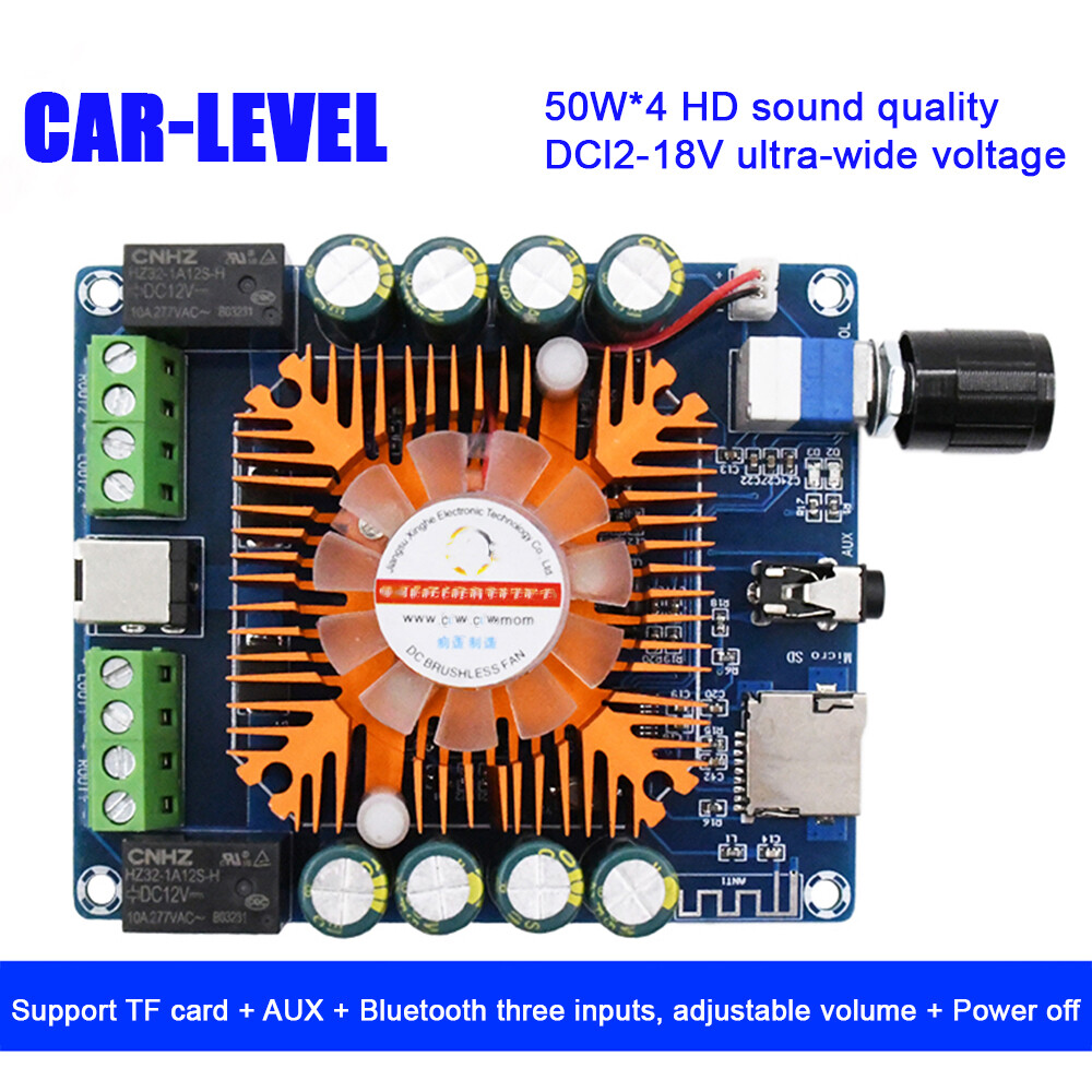 Car audio modified Bluetooth digital power amplifier board 50W*4