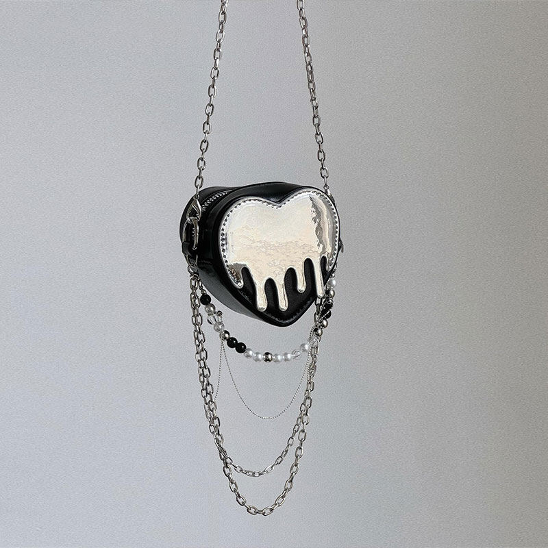 ELACCENT Y2K dissolved heart Mini chain lipstick headset pack