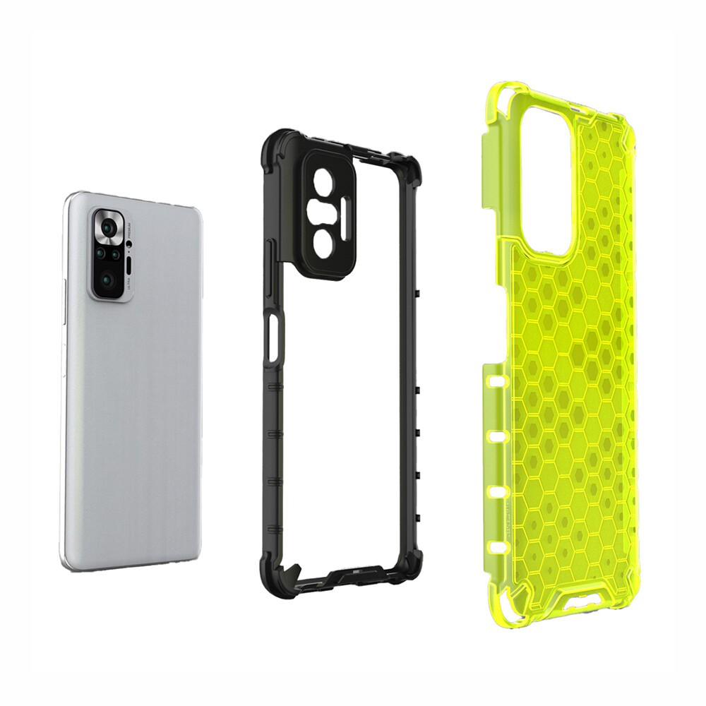 UFLAXE Honeycomb Ốp Cứng Chống Sốc cho Xiaomi Redmi Note 10 / Note 10S / Redmi Note 10 Pro Ốp Điện Thoại Trong Suốt Ốp Lưng Bảo Vệ Toàn Diện Bền Chặt Chống Vàng