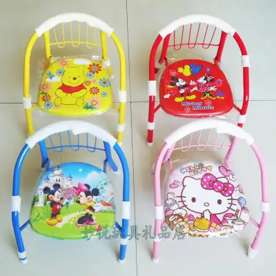 【children's table and chair】 Small children chair baby chairs have a chair back short bench call a noise iron chair children sit chair of eat chair