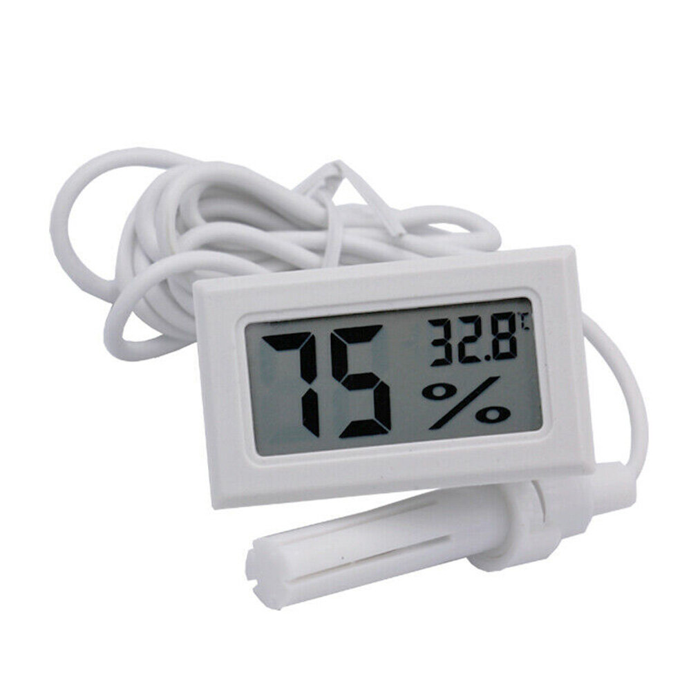 Comforhome Embedded Temperature And Humidity Meter Fy-12 Electronic Hygrometer Digital Temperature And Humidity Meter+Probe+Battery