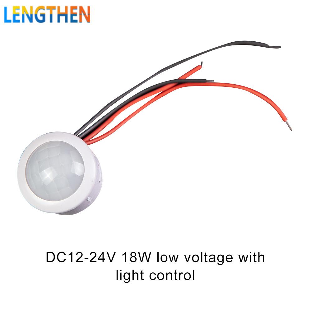 Kéo Dài Cảm Biến Tự Động Công Tắc Đèn LED Cảm Biến Chuyển Động Của Con Người Cảm Biến Chuyển Động Hồng Ngoại Phát Hiện PIR Hồng Ngoại Đầu Dò LED Bộ Cảm Biến Chuyển Động Cơ Thể