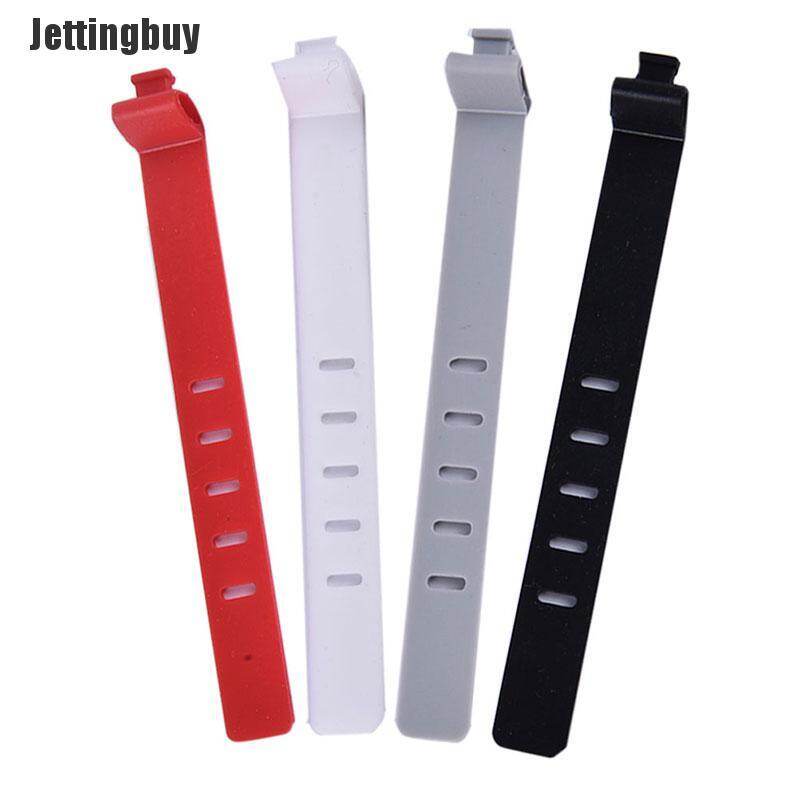 [Jettingbuy] 2PCS Silicone Phone Data Cable Winder Earphone Clip Charger Organizer Cable Tie Black