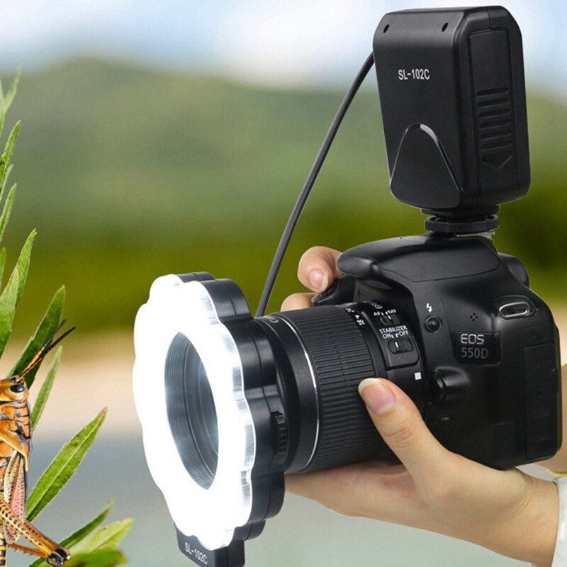 Macro LED Ring Light Ring Flash with Adapter Ring for Nikon D5100 D3100