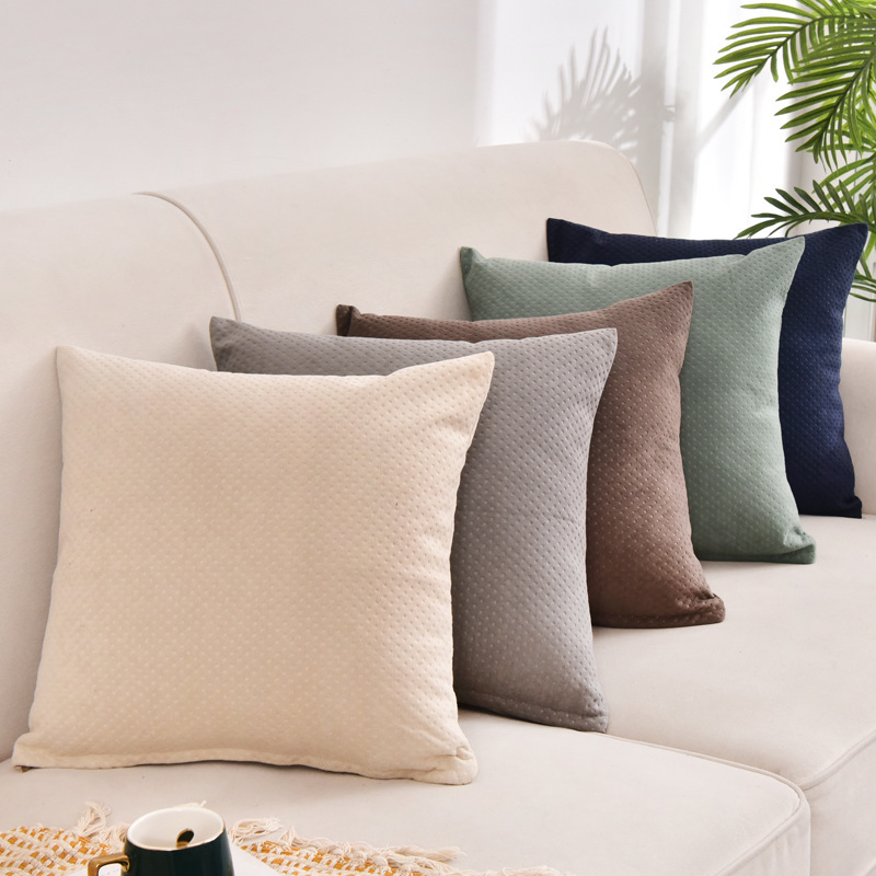 Modern Nordic Cushion Cover Flannel Pillowcase Solid Color Pillow Case Cojines Decor Sofa Throw Pillows Room Pillow Cover Decorative 45x45cm