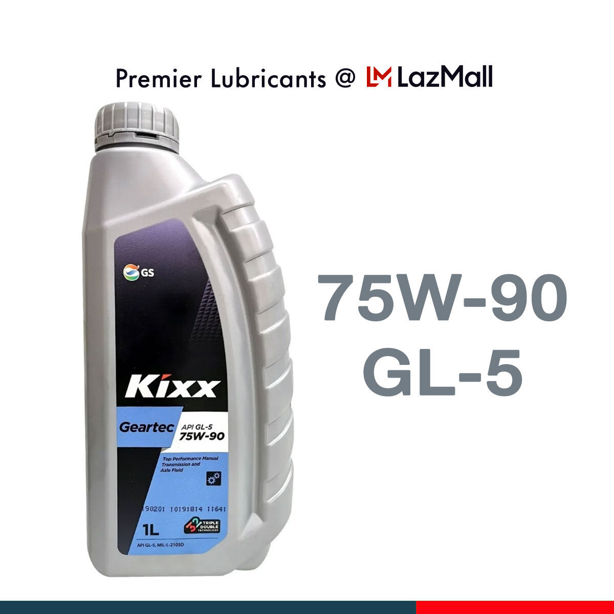 Gear Oil Manual 75W90 KIXX Geartec 75W90 GL5 (1 Liter) Suitable for