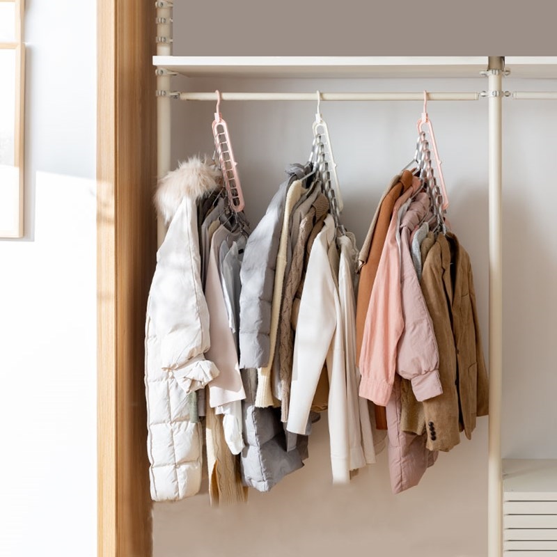 [HOT W] Magic Multi-port Support hangers for Clothes Drying Rack Multifunction Plastic Clothes rack drying hanger Storage Hangers