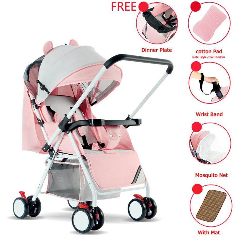 RD Portable Folding Outdoor Double Way Lying Sitting Stroller with 4 Wheels for Kids Infant Baby Singapore