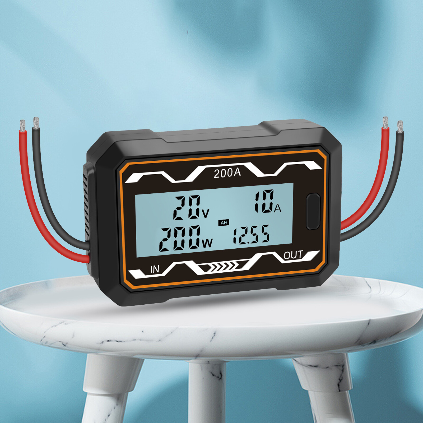 Licao Lighting Multi-purpose Watt Meter Free Mode Switching Multiple Test Functions Lightweight Battery Voltage Amp Meter for Home Reliable DC Watt
