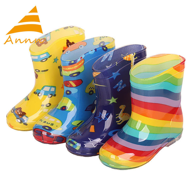 Annn Store Children's rain boots, boy's cartoon cute rain boots,girl's waterproof and wear-resistant rain boots