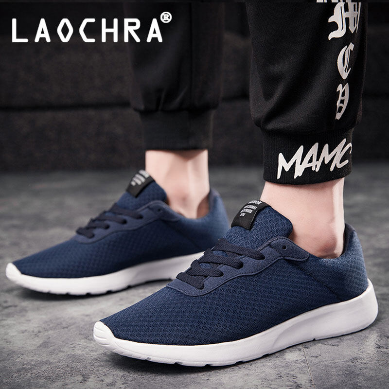 LAOCHRA Shoes For Men On Sale Breathable Lightweight Sneakers For Men Fashion Casual Sport Shoes Couple Shoes Black Men Shoes Big Size 35-48