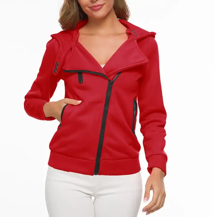 women's thermal zip up hoodie