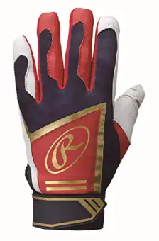 navy gold batting gloves