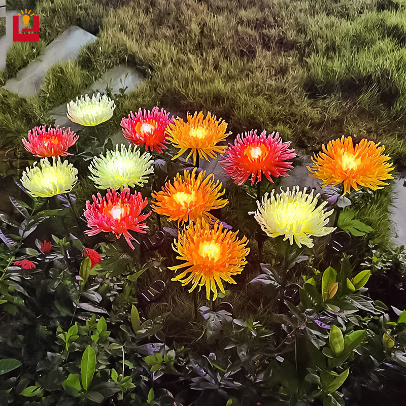 LED Lights Solar Lights Intelligent Light Control Sensor Lights Floor Lights Simulation Chrysanthemum Lights Outdoor Decorative Lights Street Lights Garden Lights Garden Lights Lawn Lights Waterproof