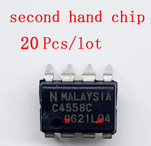 20 pcs/lot second hand c4558c dip-8 dual operational amplifier chip