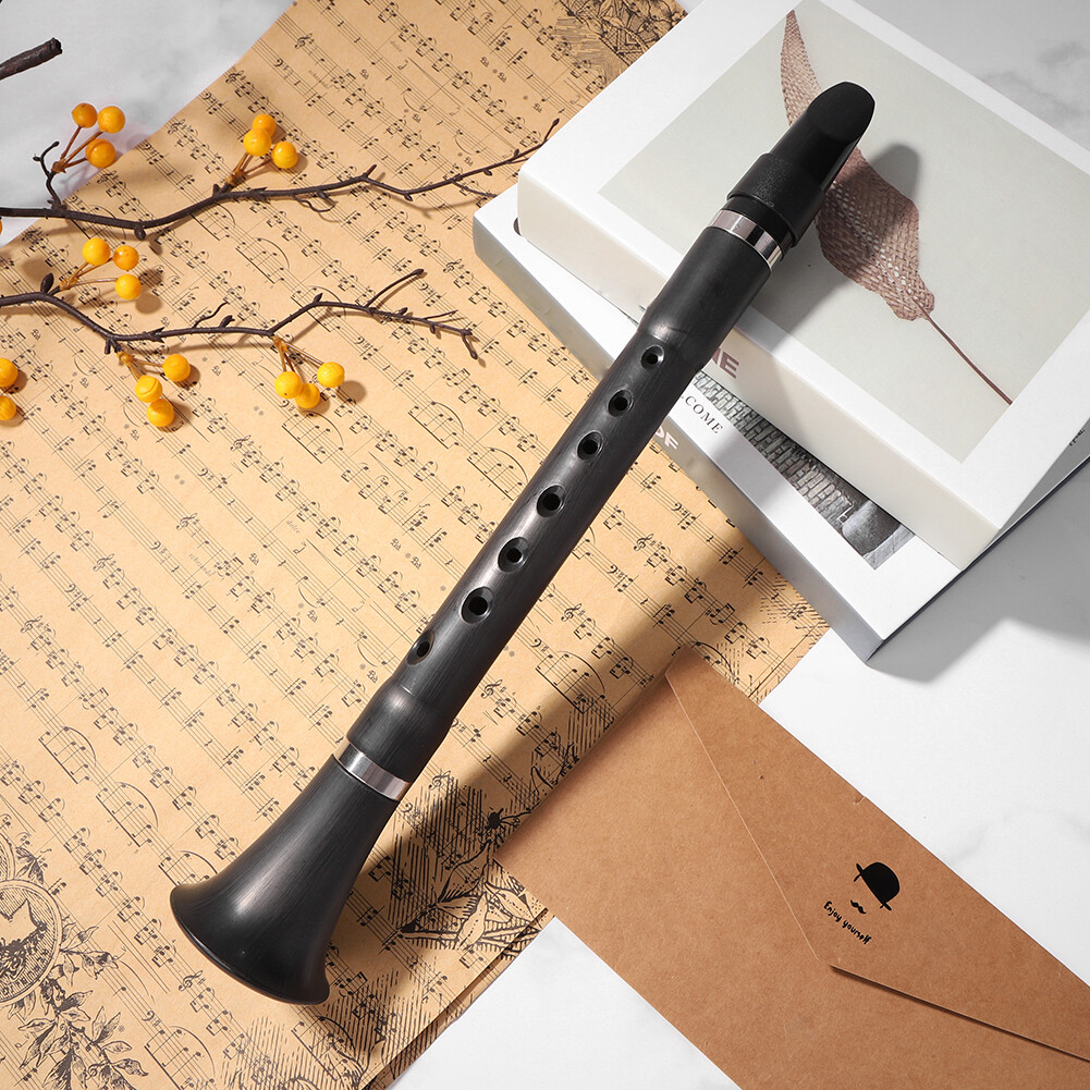 Nhạc Cụ Kèn Clarinet Dẹt Bb B Mini Bỏ Túi Cho Người Mới Bắt Đầu Practice-38X6.5X6.5CM