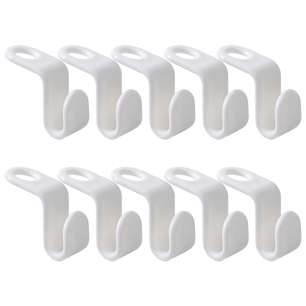 BEAUTYBIGBANG 10pcs/pack Clothes Hangers Connecting Hooks Hangers Clip Drop Connection Handle for Hangers