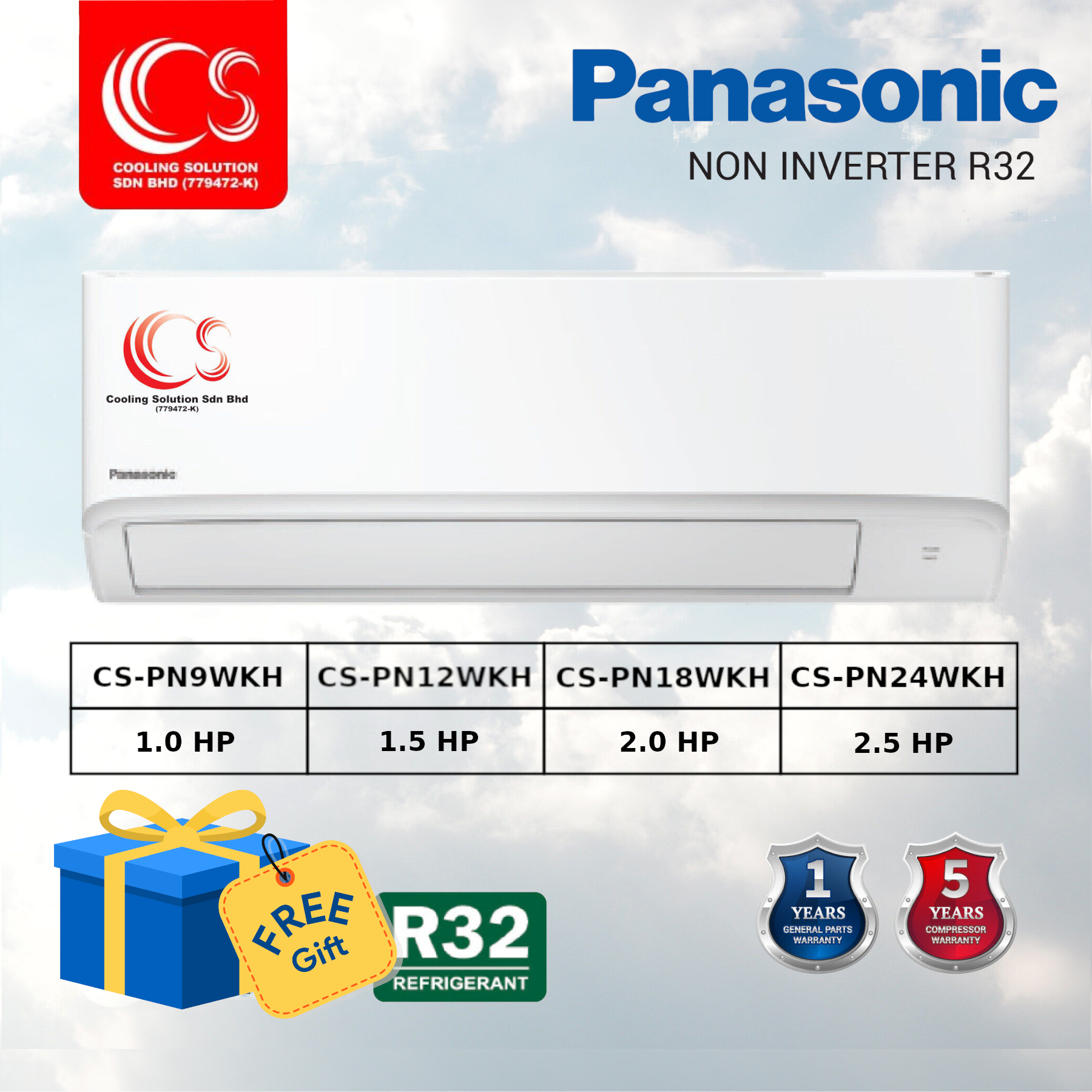 panasonic non inverter 1.5 hp