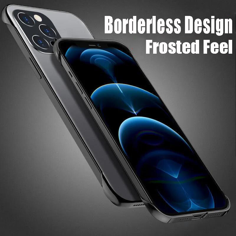 Siêu mỏng Matte Không Khung Cứng PC Bảo Vệ Trường Hợp Đối Với iPhone 15 Pro Max 14 Cộng Với 13 Mini 12 11 XS Max X XR 7 8 Cộng Với CD ống kính kim loại Vòng Chống Sốc Bìa