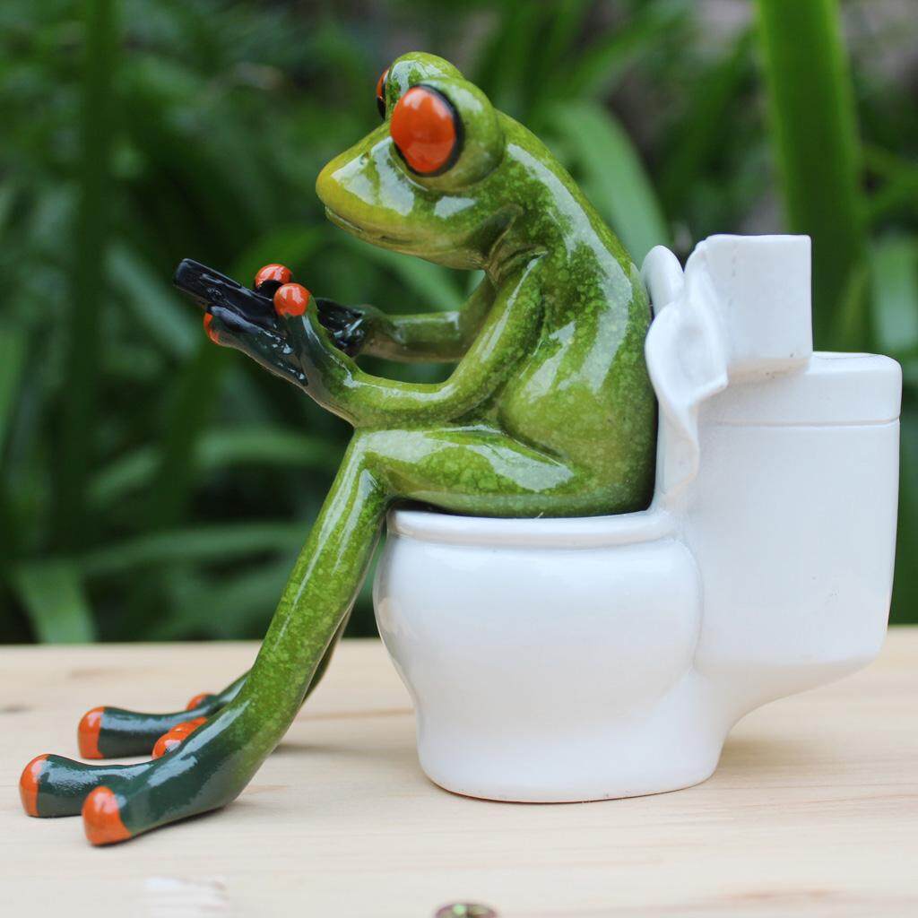 Cute Frog Figurine Cartoon Miniature Frog Figurines Resin Crafts Souvenirs D
