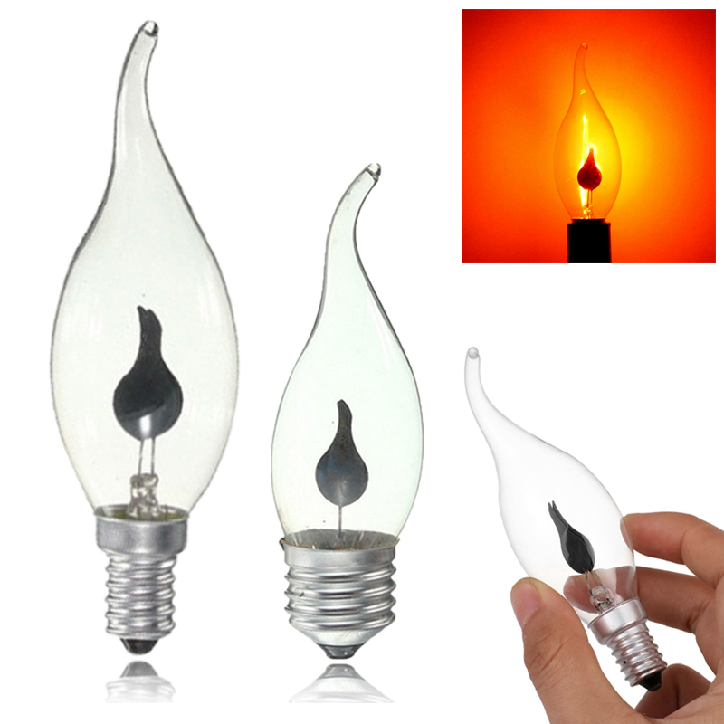 Bóng Đèn Led Edison E27 E14 Đèn Đầu Ngọn Nến Mới Lạ Trang Trí Ngọn Lửa Hiệu Ứng Nhấp Nháy Cổ Điển