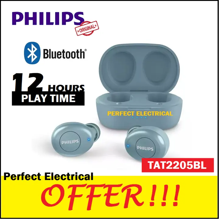 philips tat2205 wireless bluetooth earphones