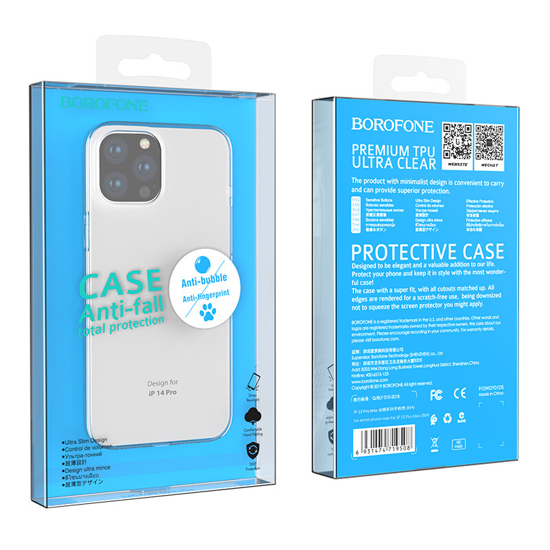 [Mới] Borofone Ốp Bảo Vệ Trong Suốt HD TPU Mềm Chính Hãng 2022 Cho IPhone14/IP 14 Max/Ip14 Pro Max/Ip 14 Pro Ốp Siêu Mỏng Trong Suốt TPU Mềm