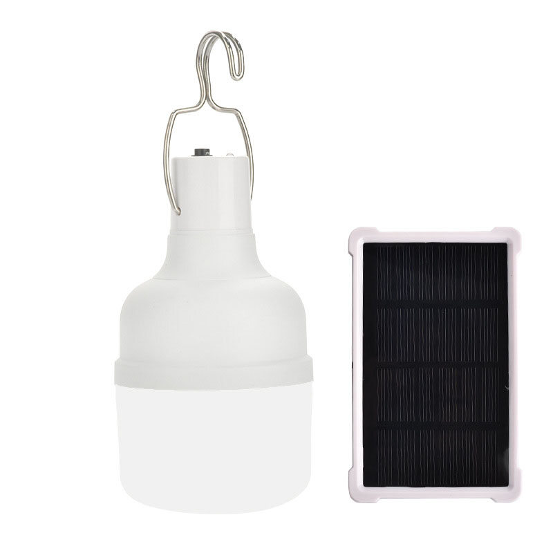 Solar rechargeable bulb remote control LED light Patio camping light control solar bulb