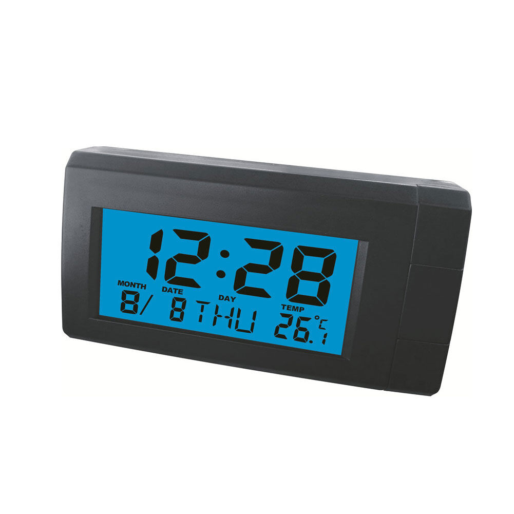 LS Clock Thermometer,Car Automobile Digital Clock Mini Auto Watch Automotive Month Date Thermometer Backlight Decoration Ornament Temperature Meter