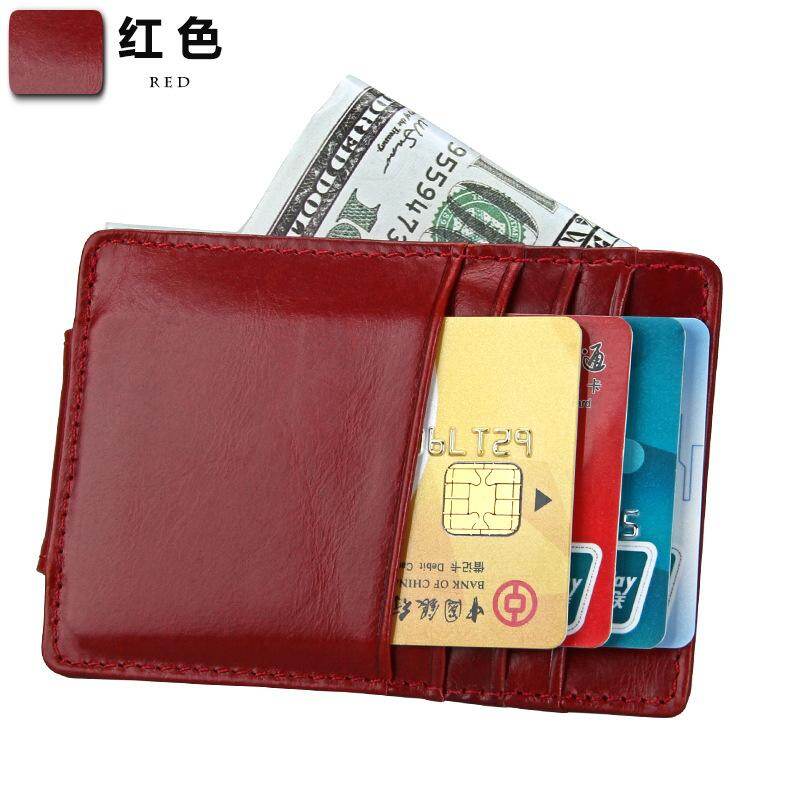 Royal Bagger RFID Super Slim Cards Holder Money Clip Wallet for Men Women Unisex Genuine Cow Leather Purse Men's Crazy Horse Leather Wallets Retro Fashion