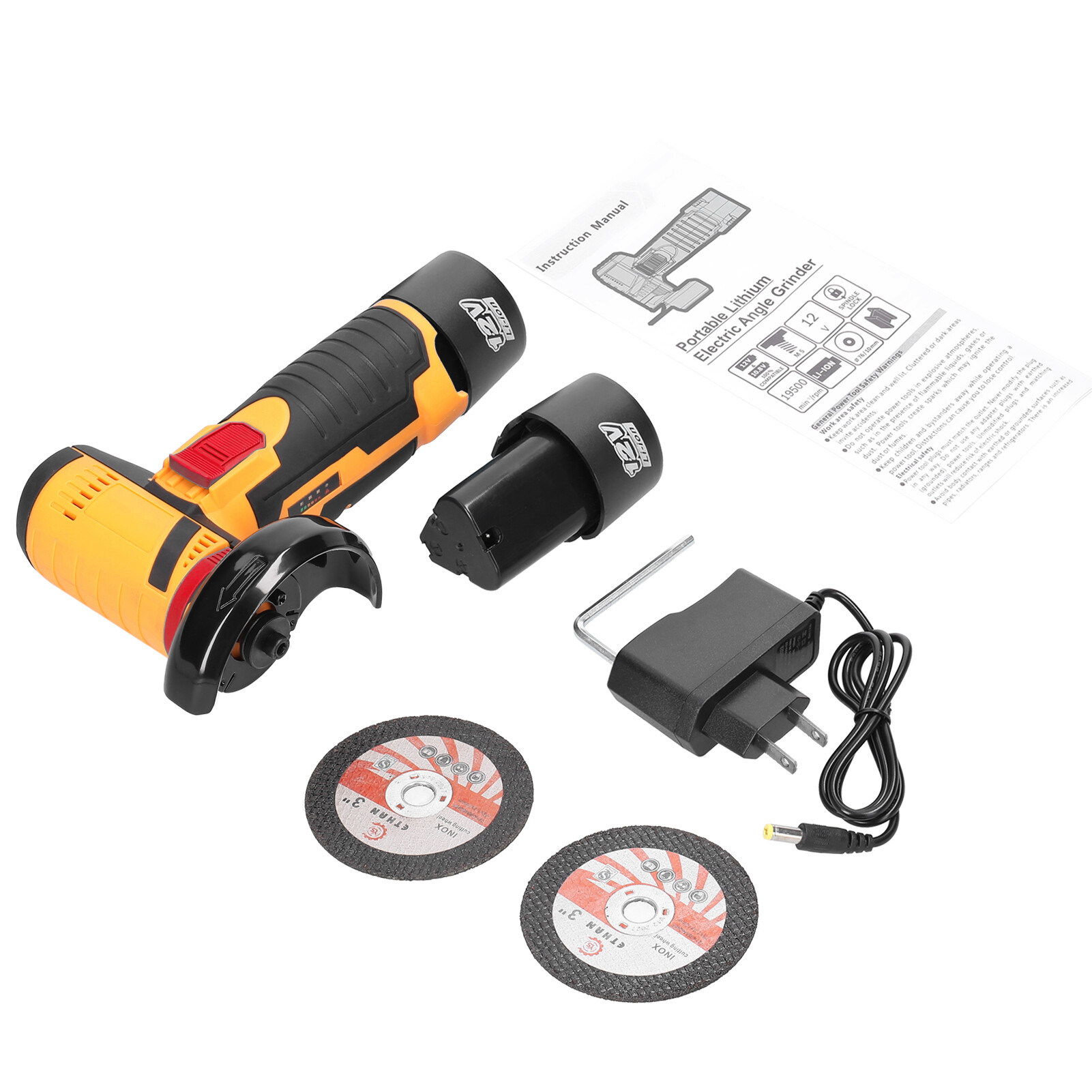 SMART SENSOR 19500rpm Electric Grinding Tool Multifunctional Mini Grinder Handheld Cutter for Cutting Polishing Ceramic Tile Wood Stone Steel With Brush