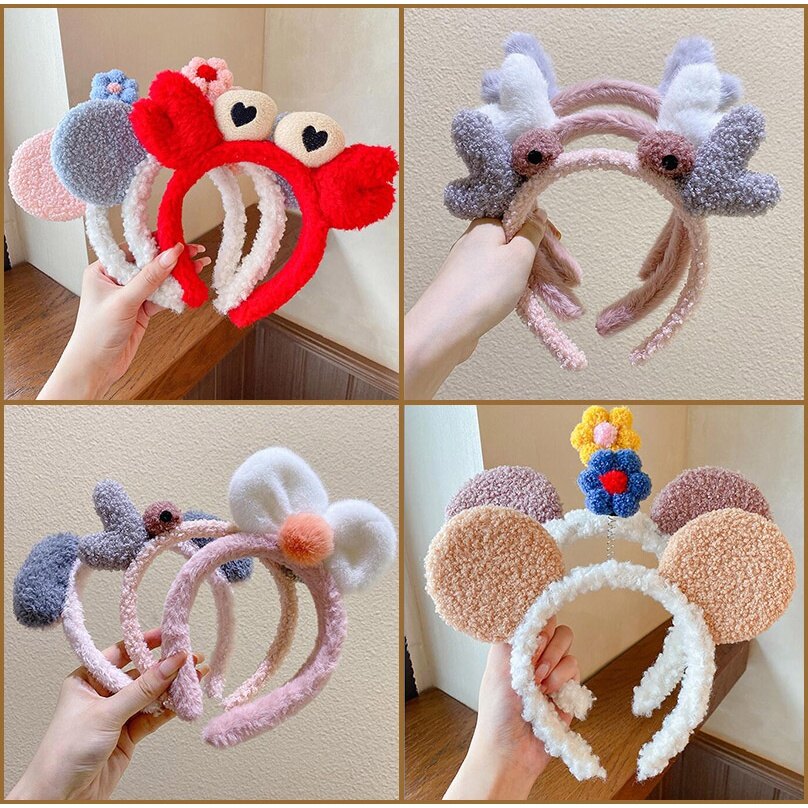 Korean Style Cute flower Pattern Rabbit Ear Headband