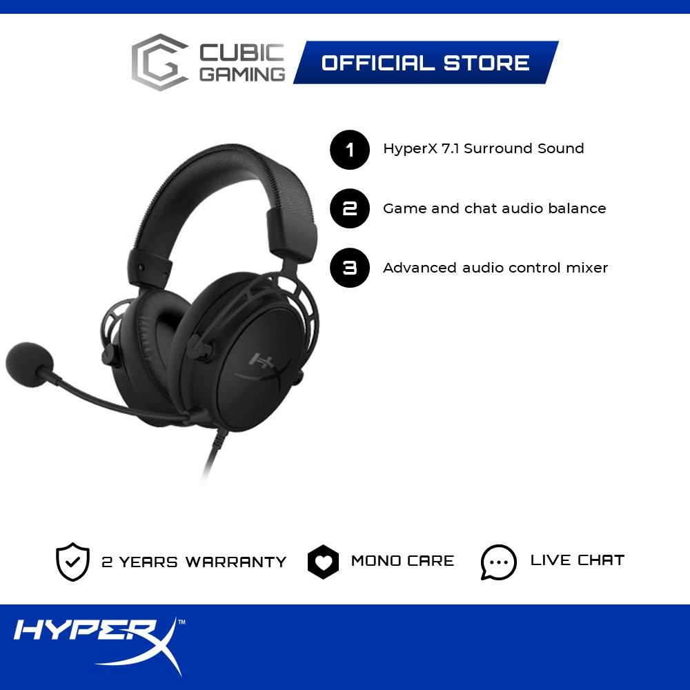 HyperX Headset Cloud Alpha S Noir Gaming Headset Headphone (HX-HSCAS-BKWW)  (Blackout Edition) | Lazada