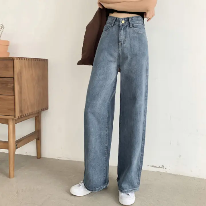 Wide Leg Pants Straight Tube High Waist Loose Sagging Floor